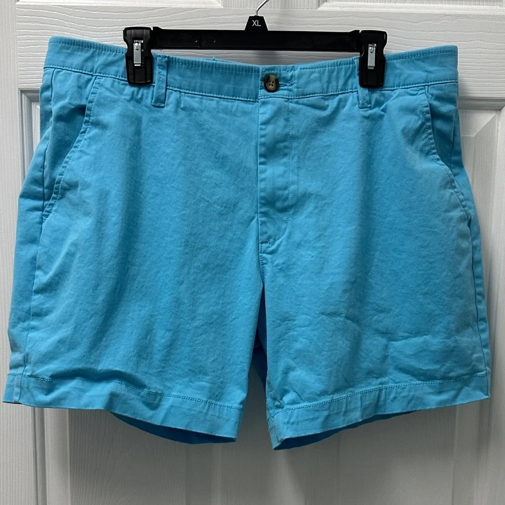 crown & ivy Bright Aqua Flat-Front Men's‎ Chino Shorts